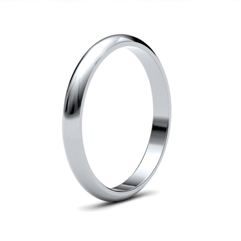 Plain D Shape Wedding Band