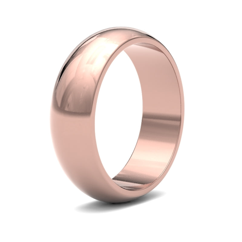 Plain D Shape Wedding Band