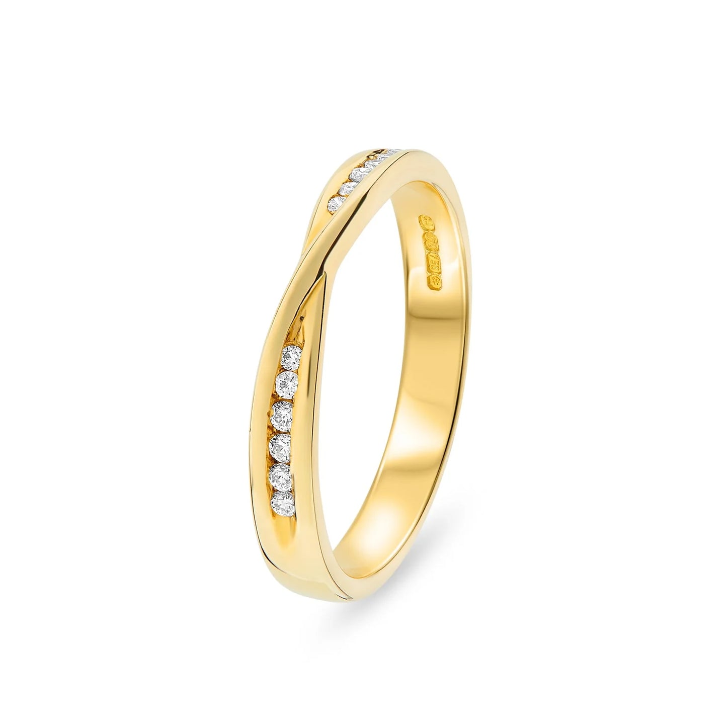 Diamond Channel Set Twist Eternity Ring 0.15ct