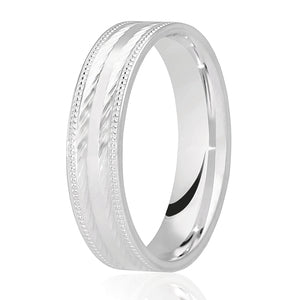 Diamond Cut Wedding Band