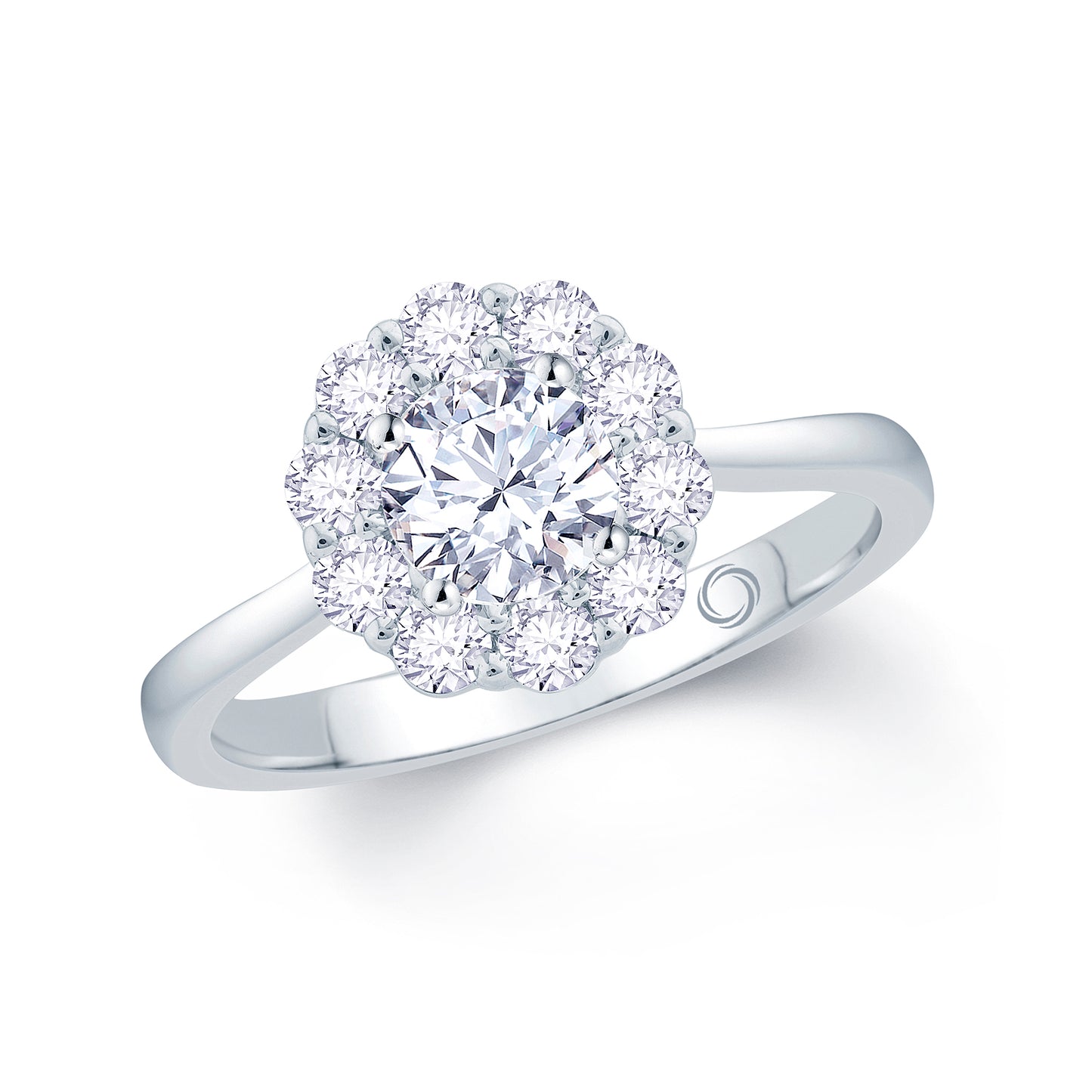 Diamond Round Halo Ring 0.87ct