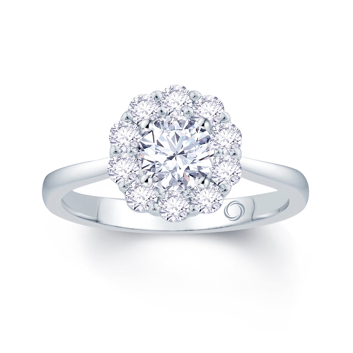 Diamond Round Halo Ring 0.87ct