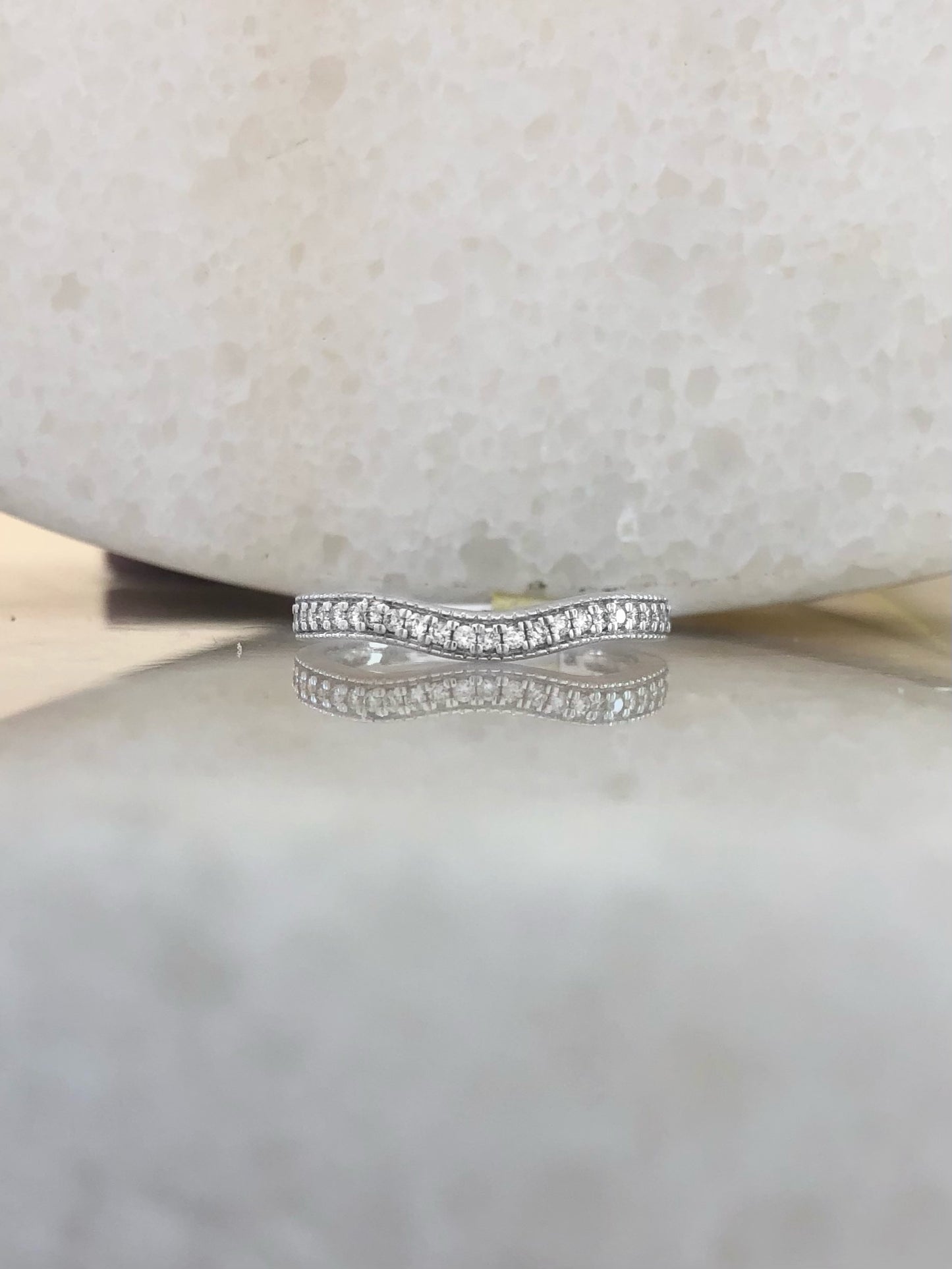 Diamond Curved Pavé Set Eternity Ring 0.15ct