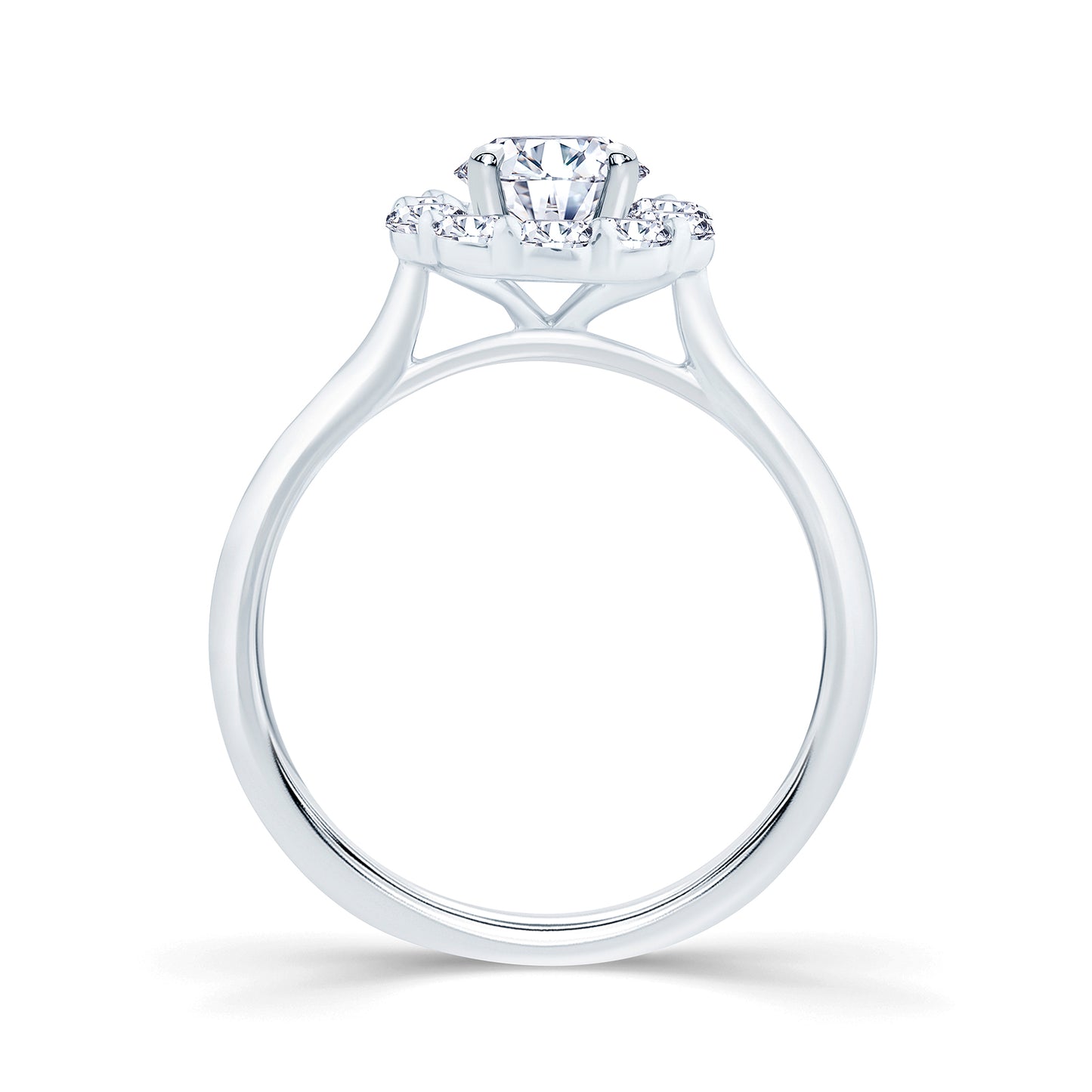 Diamond Round Halo Ring 0.87ct