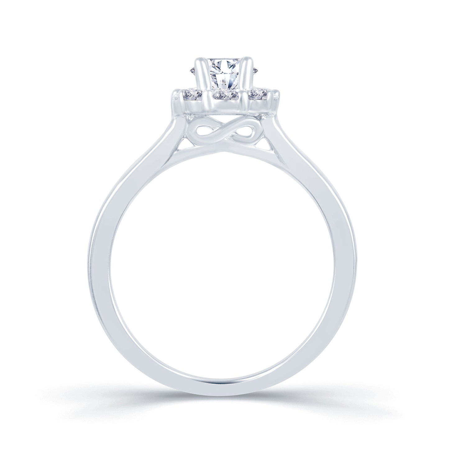 Diamond Oval Cut Halo Ring 0.66ct