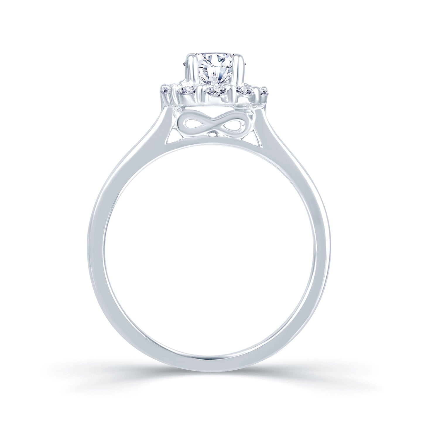 Diamond Round Halo Ring 0.57ct