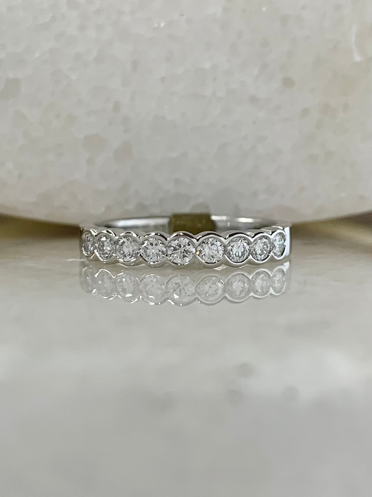 Diamond Rubover Set Eternity Ring 0.5ct