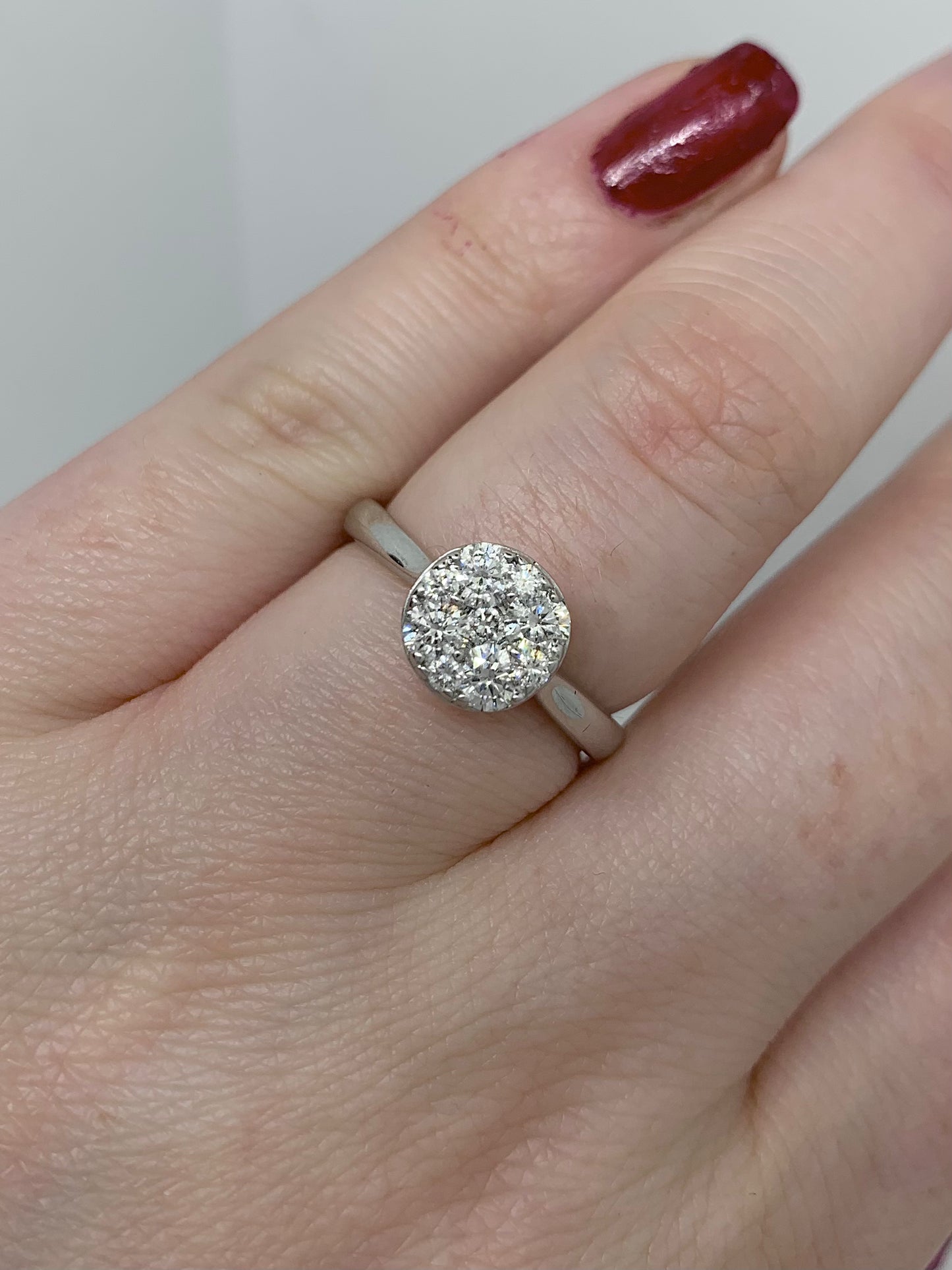 Diamond Round Cluster Ring 0.66ct
