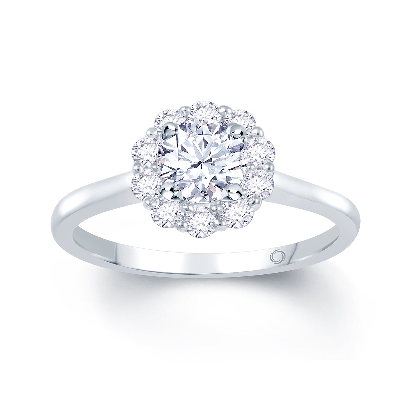 Diamond Round Halo Ring 0.57ct