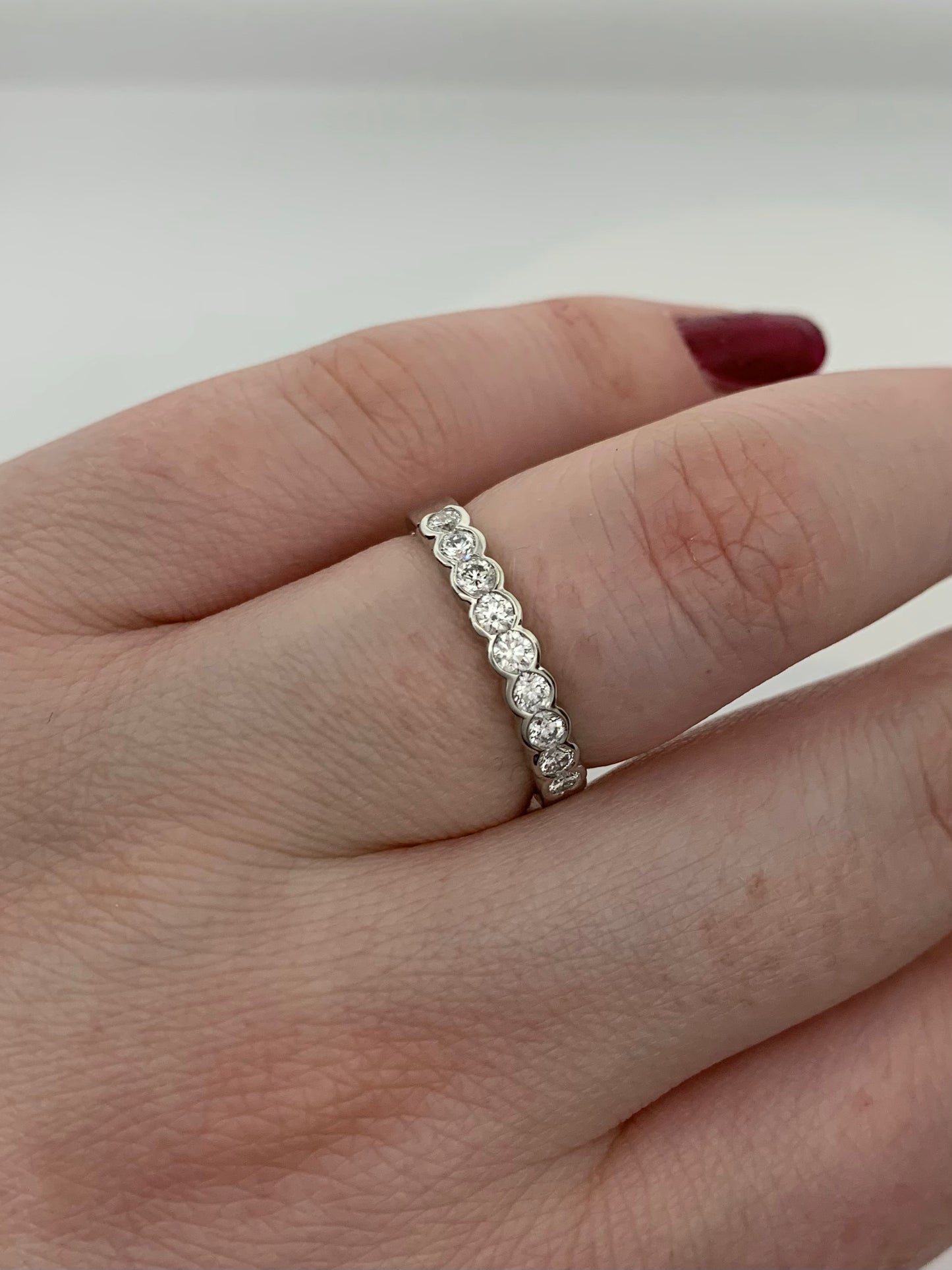 Diamond Rubover Set Eternity Ring 0.5ct