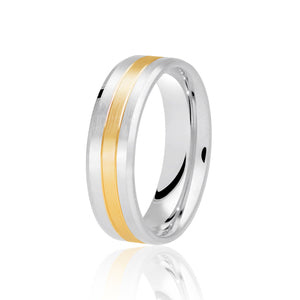 Diamond Cut Wedding Band with Bevelled Edge