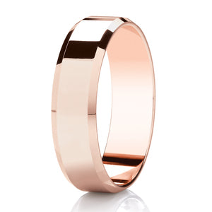 Bevelled Edge Wedding Band