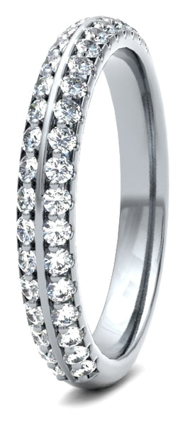 Diamond Double Row Pavé Set Eternity Ring 0.36ct