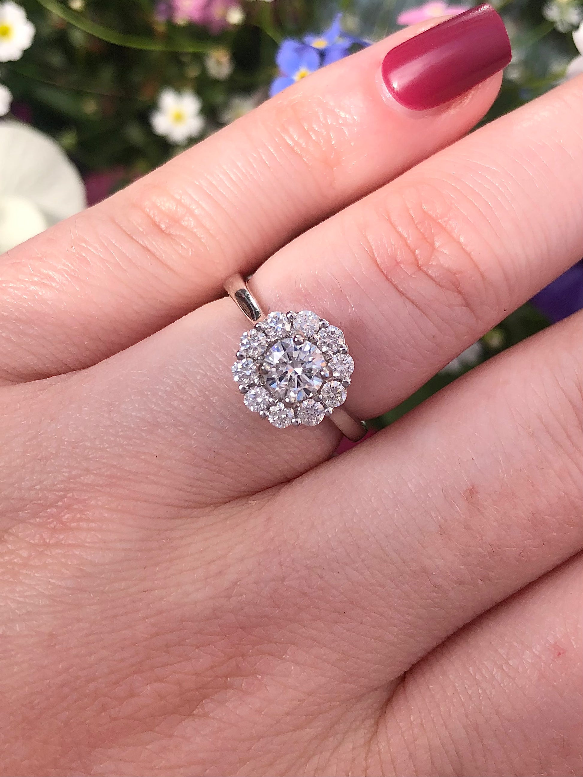 Round sales halo ring