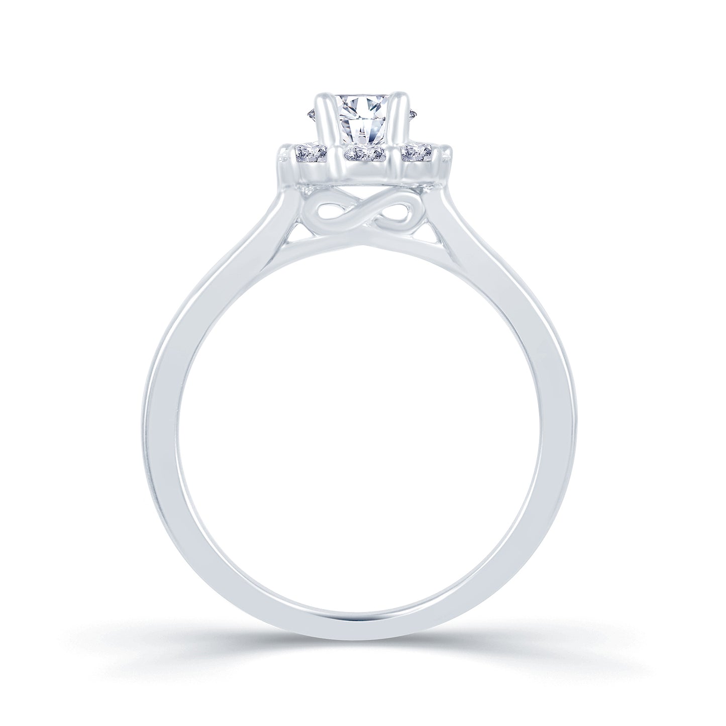 Diamond Oval Cut Halo Ring 0.66ct