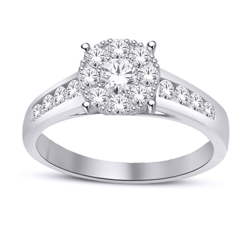 Diamond Round Cluster Ring 0.60ct